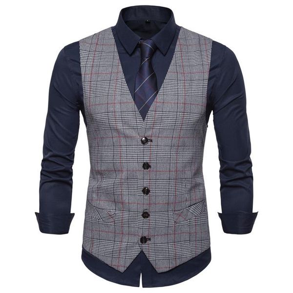 men's vests plaid man's casual steampunk v neck singal-breasted waistcoat slim fit groomsmen costumes wedding groom, Black;white
men's vests plaid man's casual steampunk v neck singal-breasted waistcoat slim fit groomsmen costumes wedding groom, Black;white
