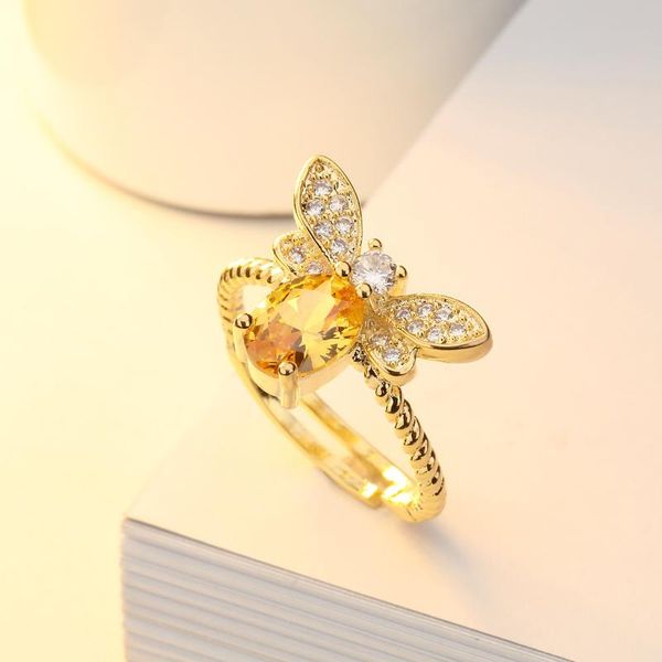 cluster rings natural citrine for women cute bee s925 sterling ring 14k gold plated engagement gemstone wedding fine jewelry, Golden;silver
cluster rings natural citrine for women cute bee s925 sterling ring 14k gold plated engagement gemstone wedding fine jewelry, Golden;silver