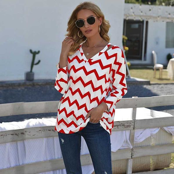 summer striped print t shirts for women clothes fashion v neck long sleeve casual tee shirt female loose oversized ladies 210608, White
summer striped print t shirts for women clothes fashion v neck long sleeve casual tee shirt female loose oversized ladies 210608, White