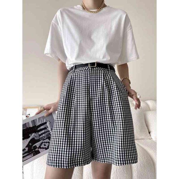 sinan literature and art plaid leisure shorts women's 2021 summer new wide leg pant belt sn0335, Black
sinan literature and art plaid leisure shorts women's 2021 summer new wide leg pant belt sn0335, Black