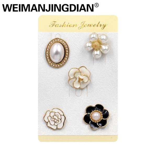 pins, brooches weimanjingdian set of 5 pieces enamel and simulated pearl flower brooch pins for handbags or shoes fashion jewelry accessorie, Gray
pins, brooches weimanjingdian set of 5 pieces enamel and simulated pearl flower brooch pins for handbags or shoes fashion jewelry accessorie, Gray