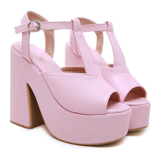 2021 brand fashion cool t strap pink gothic style square high heels leisure platform sandals casual shoes women, Black
2021 brand fashion cool t strap pink gothic style square high heels leisure platform sandals casual shoes women, Black