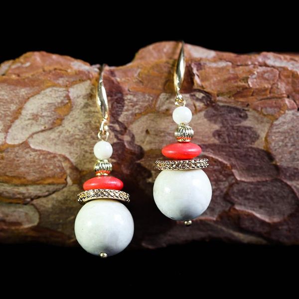 dangle & chandelier elegant beige earrings for women handmade fashion red pendant party round long jewelry gift d336, Silver
dangle & chandelier elegant beige earrings for women handmade fashion red pendant party round long jewelry gift d336, Silver