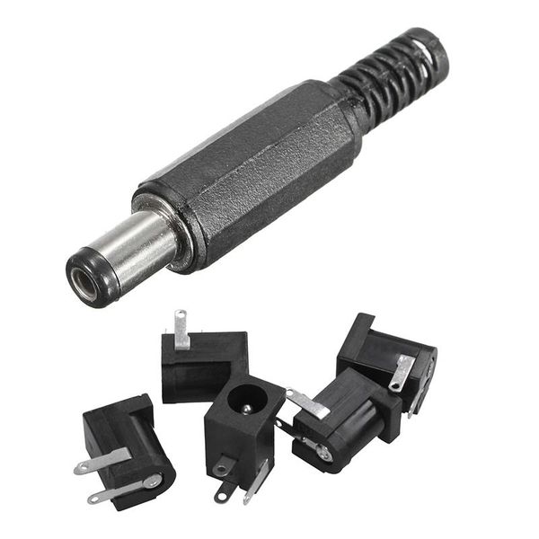 smart power plugs retail 15 pcs 5.5x2.1mm black dc jack connectors: 10 male solder barrel tip plug straight connectors & 5 powe
smart power plugs retail 15 pcs 5.5x2.1mm black dc jack connectors: 10 male solder barrel tip plug straight connectors & 5 powe