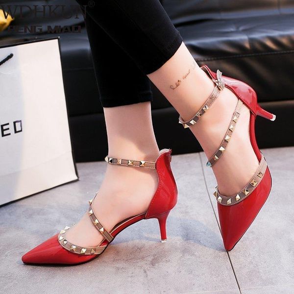 sandals women's shoes rivets female summer thin with fine high-heeled pointed stiletto nightclub word fashion, Black
sandals women's shoes rivets female summer thin with fine high-heeled pointed stiletto nightclub word fashion, Black