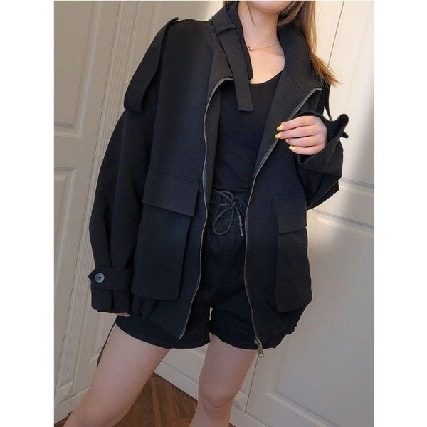 women's jackets black jacket spring and autumn full sleeve office lady coat, Black;brown
women's jackets black jacket spring and autumn full sleeve office lady coat, Black;brown
