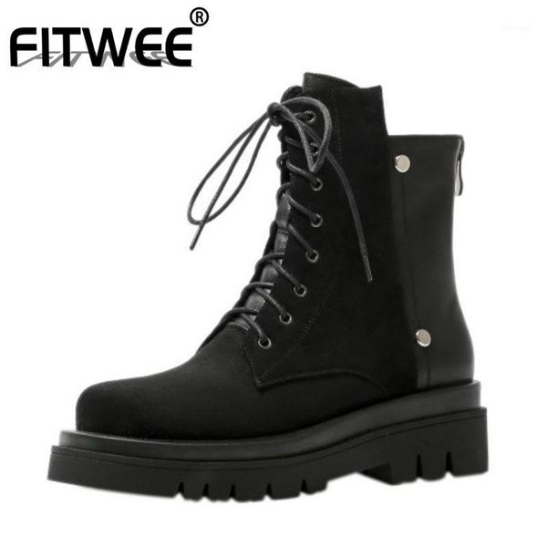 boots fitwee women short patchwork real leather ankle fashion lace up winter shoes footwear size 34-411, Black
boots fitwee women short patchwork real leather ankle fashion lace up winter shoes footwear size 34-411, Black