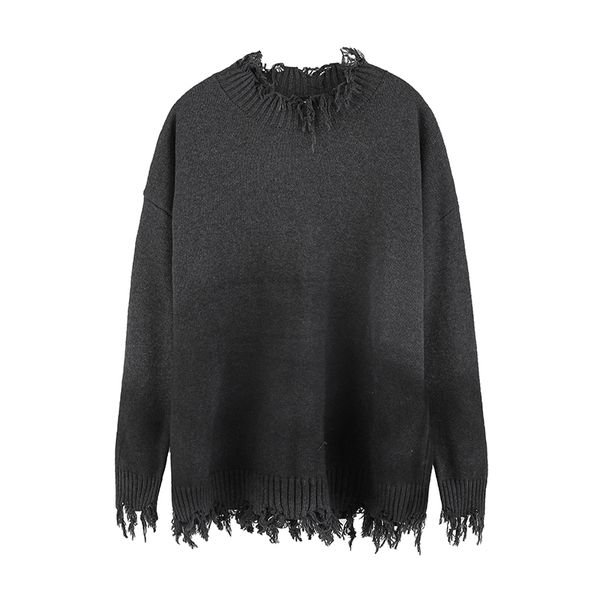 2021 new high street gradient bangs half-shirt with turtleneck for man and a loose jagged hole in knitted or crocheted oversize sweater swea, White;black
2021 new high street gradient bangs half-shirt with turtleneck for man and a loose jagged hole in knitted or crocheted oversize sweater swea, White;black