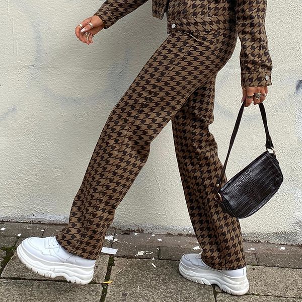 houndstooth plaid print vintage pants women casual high waisted long trousers fashion skinny pants capris autumn 2021, Black;white
houndstooth plaid print vintage pants women casual high waisted long trousers fashion skinny pants capris autumn 2021, Black;white