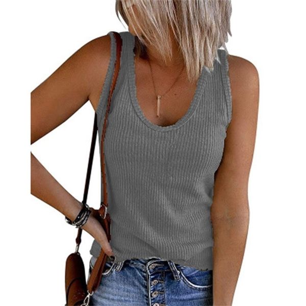 tank vest women knitted ribs sleeveless femme u neck casual loose ladies camidoles plus size xl summer 210705, White
tank vest women knitted ribs sleeveless femme u neck casual loose ladies camidoles plus size xl summer 210705, White