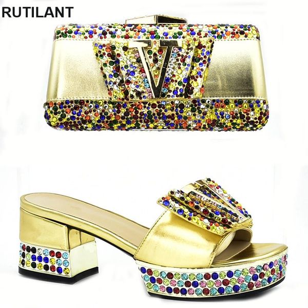 dress shoes gold nigerian party shoe and bag sets ladies italian set decorated with rhinestone women in italy, Black
dress shoes gold nigerian party shoe and bag sets ladies italian set decorated with rhinestone women in italy, Black