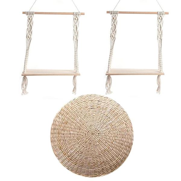 cushion/decorative pillow tatami floor sitting cushion with 2pc hand-woven macrame tapestries rack wooden shelves
cushion/decorative pillow tatami floor sitting cushion with 2pc hand-woven macrame tapestries rack wooden shelves