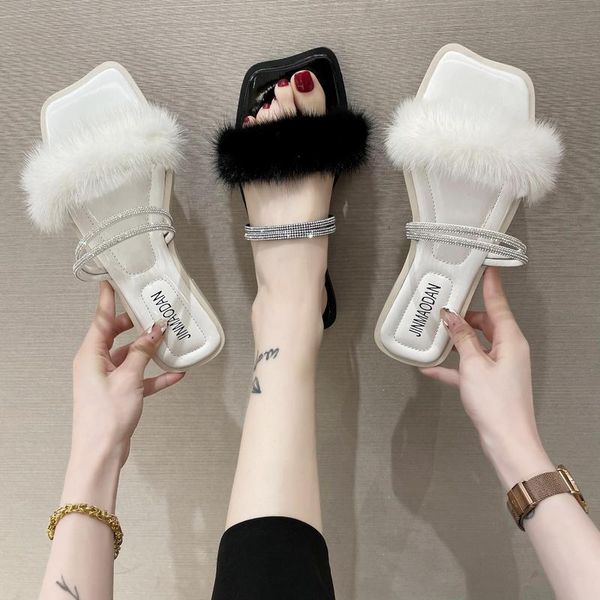 slippers women summer luxury slides female shoes fur flip flops low designer 2021 plush flat soft rubber fashion pu f, Black
slippers women summer luxury slides female shoes fur flip flops low designer 2021 plush flat soft rubber fashion pu f, Black