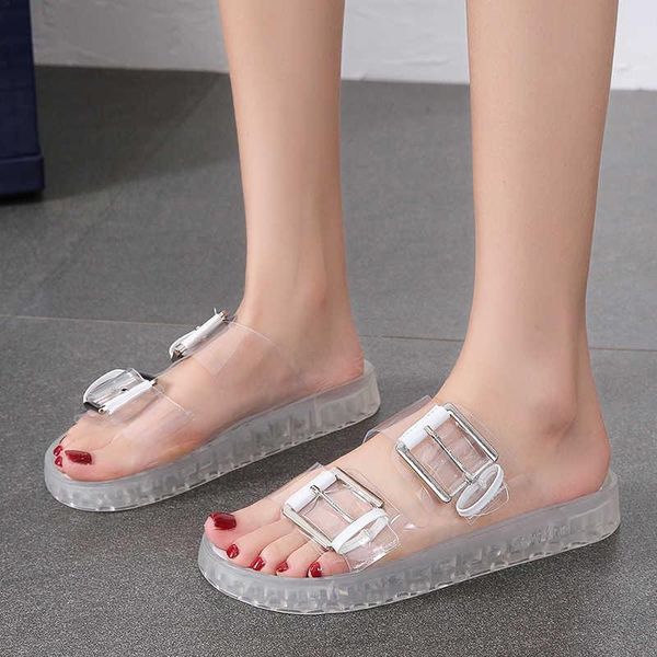 slippers transparent rubber sole beach women thick bottom clear pvc flat sandals woman outdoor comfortable summer shoes, Black
slippers transparent rubber sole beach women thick bottom clear pvc flat sandals woman outdoor comfortable summer shoes, Black
