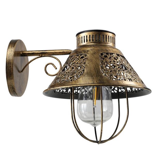 wall lamp 1pc outdoor solar light iron craft adornment