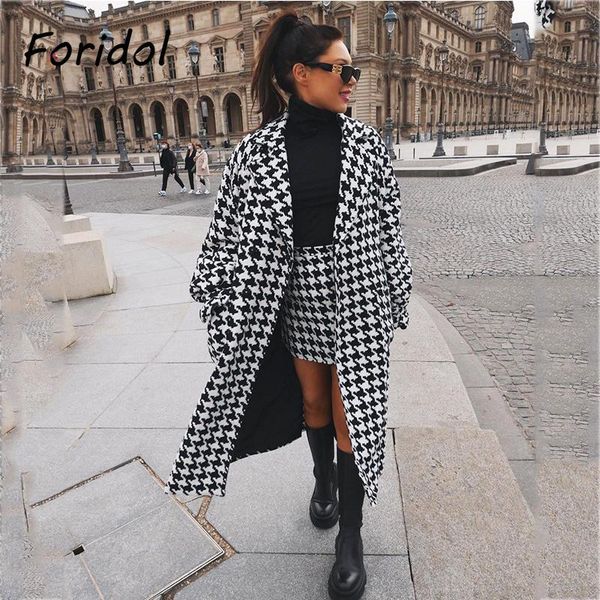 women's wool & blends foridol houndstooth print tweed knit long trench coat for women black winter thick office sash double breasted 20
women's wool & blends foridol houndstooth print tweed knit long trench coat for women black winter thick office sash double breasted 20