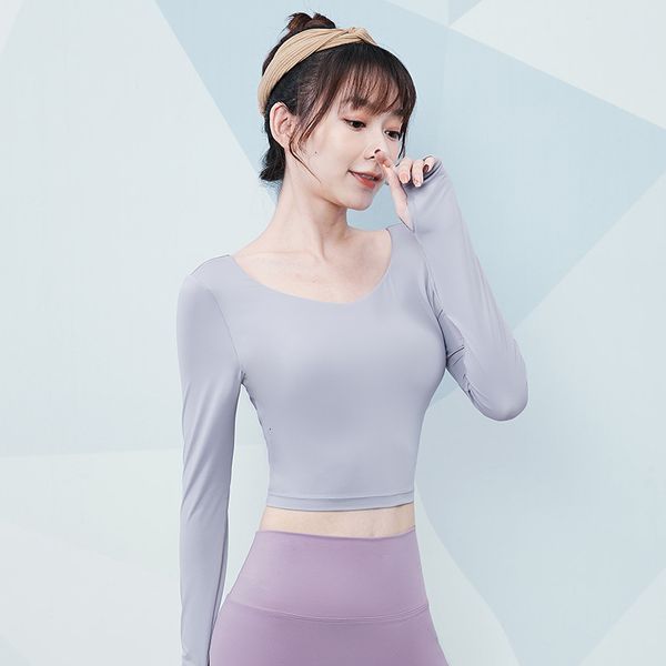 tees t-shirt sports high elastic and thin yoga women's long sleeve with breast pad tight net red exposed navel fitns cloth, White
tees t-shirt sports high elastic and thin yoga women's long sleeve with breast pad tight net red exposed navel fitns cloth, White