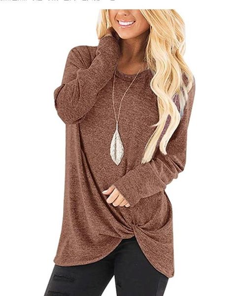 women's comfortable casual twist over waist round neck pullover shirt t-shirt, White;black
women's comfortable casual twist over waist round neck pullover shirt t-shirt, White;black