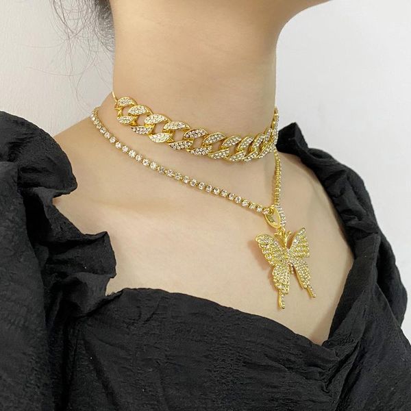 pendant necklaces statement big butterfly necklace rhinestone chain for women tennis iced out choker jewelry, Silver
pendant necklaces statement big butterfly necklace rhinestone chain for women tennis iced out choker jewelry, Silver
