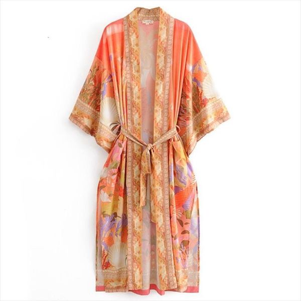 bohemia orange mermaid flower womens shirt crane print long kimono ethnic lacing up sashes holiday cardigan loose blouse, White
bohemia orange mermaid flower womens shirt crane print long kimono ethnic lacing up sashes holiday cardigan loose blouse, White