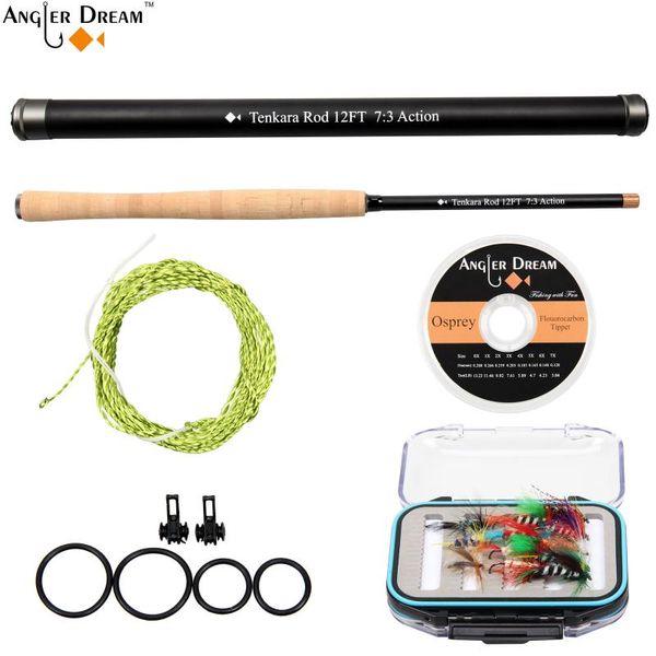 rod reel combo angler dream 12/13ft 3.6/3.9m japan style telescoping tenkara fishing carbon fiber with fluoro tippet & flies
rod reel combo angler dream 12/13ft 3.6/3.9m japan style telescoping tenkara fishing carbon fiber with fluoro tippet & flies