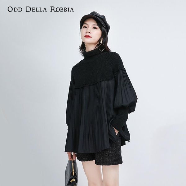 women's sweaters odddellarobbia 2021 women spring autumn turtleneck sweater stitching pleated lolita puff sleeve pullover 1305, White;black
women's sweaters odddellarobbia 2021 women spring autumn turtleneck sweater stitching pleated lolita puff sleeve pullover 1305, White;black