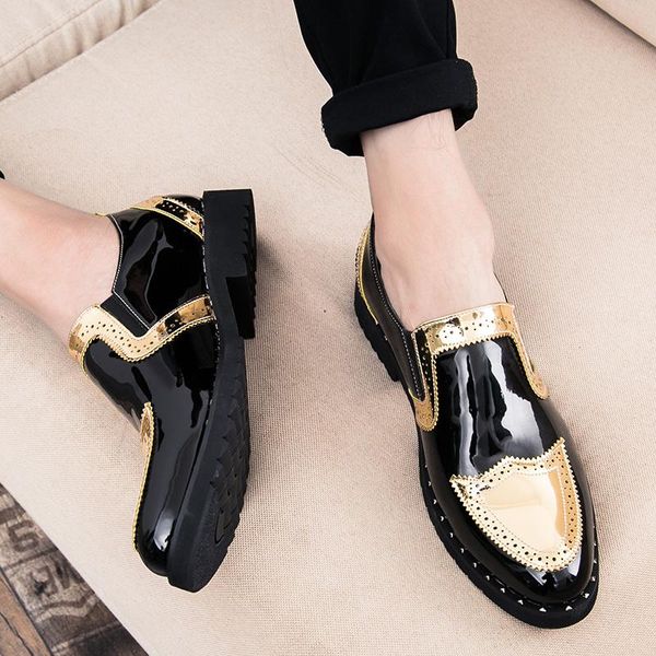 dress shoes men flat black golden formal patchwork leather shoe handmade wedding party loafers moccasins
dress shoes men flat black golden formal patchwork leather shoe handmade wedding party loafers moccasins
