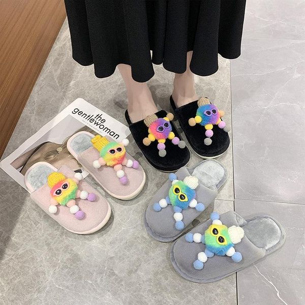 slippers 2021 fashion hair ball plush baotou women's cotton indoor and outdoor non-slip warm, Black
slippers 2021 fashion hair ball plush baotou women's cotton indoor and outdoor non-slip warm, Black