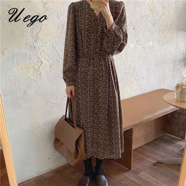 uego korea style holiday travel casual dress v-neck print floral prairie chic vintage dress women autumn winter long, Black;gray
uego korea style holiday travel casual dress v-neck print floral prairie chic vintage dress women autumn winter long, Black;gray