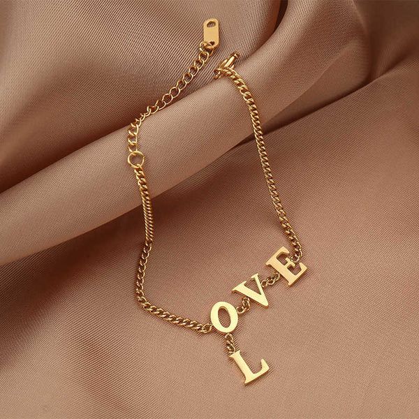 love letter pendant women's stainless steel gold plated aesthetic girl bracelet february 14 valentine's day gift jewelr 210609, Golden;silver
love letter pendant women's stainless steel gold plated aesthetic girl bracelet february 14 valentine's day gift jewelr 210609, Golden;silver
