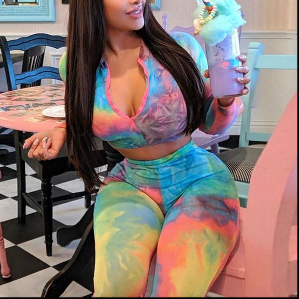 2021 fashion women tie dye sets long sleeve zipper crop high waist bodycon 2pcs party lady clothes shirt pencil pants, Gray
2021 fashion women tie dye sets long sleeve zipper crop high waist bodycon 2pcs party lady clothes shirt pencil pants, Gray