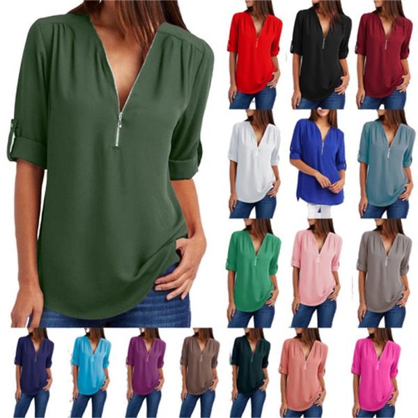 big size 4xl 5xl women chiffon tshirt v-neck zipper irregular loose casual t shirts spring summer plus size tee shirts, White
big size 4xl 5xl women chiffon tshirt v-neck zipper irregular loose casual t shirts spring summer plus size tee shirts, White