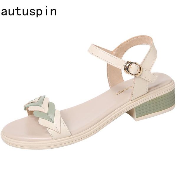sandals autuspin women basic block heel summer mixed colors genuine leather female thick heels ladies party wedding casual shoes, Black
sandals autuspin women basic block heel summer mixed colors genuine leather female thick heels ladies party wedding casual shoes, Black