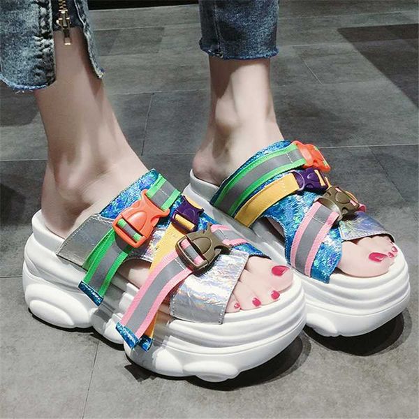 slippers women's big size 40 wedge heels slides buckle canvas female european station 8cm platform night glossy sandals, Black
slippers women's big size 40 wedge heels slides buckle canvas female european station 8cm platform night glossy sandals, Black