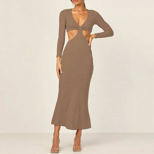 casual dresses long sleeve hollow out v neck bodycon bandage women dress 2021 summer fashion female party solid maxi, Black;gray
casual dresses long sleeve hollow out v neck bodycon bandage women dress 2021 summer fashion female party solid maxi, Black;gray