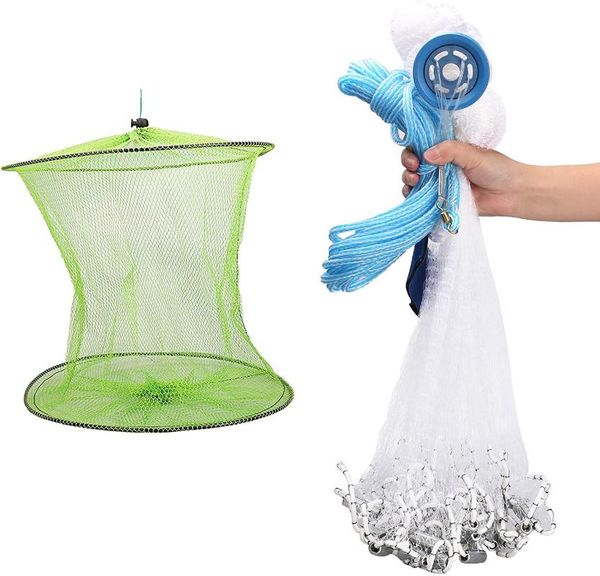 4ft/6ft cast nets bait saltwater fishing cast nets fishing throw bait net net with sinker fish trap
4ft/6ft cast nets bait saltwater fishing cast nets fishing throw bait net net with sinker fish trap