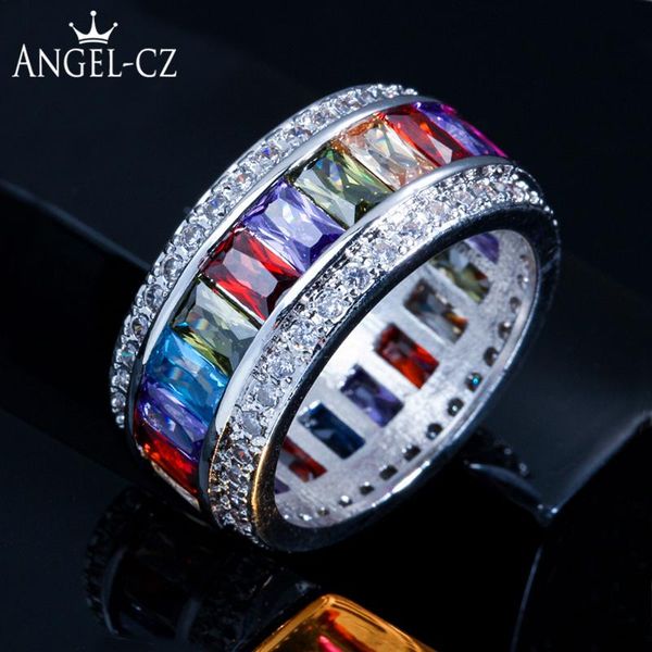 wedding rings angelcz stunning multi cut mystic rainbow natural stone cubic zircon silver color party ring women engagement gift ar051, Slivery;golden
wedding rings angelcz stunning multi cut mystic rainbow natural stone cubic zircon silver color party ring women engagement gift ar051, Slivery;golden