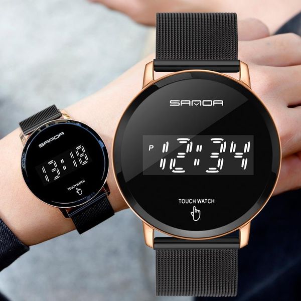 wristwatches sanda men waterproof electronic watch led digital touch screen date mesh wrist black relogio, Slivery;brown
wristwatches sanda men waterproof electronic watch led digital touch screen date mesh wrist black relogio, Slivery;brown