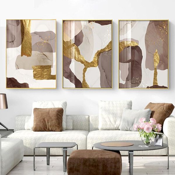 marble abstract canvas painting brown gold foil poster modern wall art on canvas living room office luxury home decoration
marble abstract canvas painting brown gold foil poster modern wall art on canvas living room office luxury home decoration