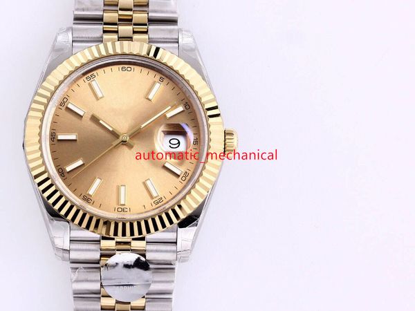 champagne gold dial mens watch 41mm 126334 stainless steel two-tone automatic mechanical 904l sapphire bracelet watches ar266, Slivery;brown
champagne gold dial mens watch 41mm 126334 stainless steel two-tone automatic mechanical 904l sapphire bracelet watches ar266, Slivery;brown