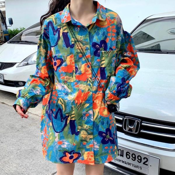 korean harajuku style vintage blouses shirt flowers graffiti printing full sleeve casual pocket loose fashion women's & shirts, White
korean harajuku style vintage blouses shirt flowers graffiti printing full sleeve casual pocket loose fashion women's & shirts, White