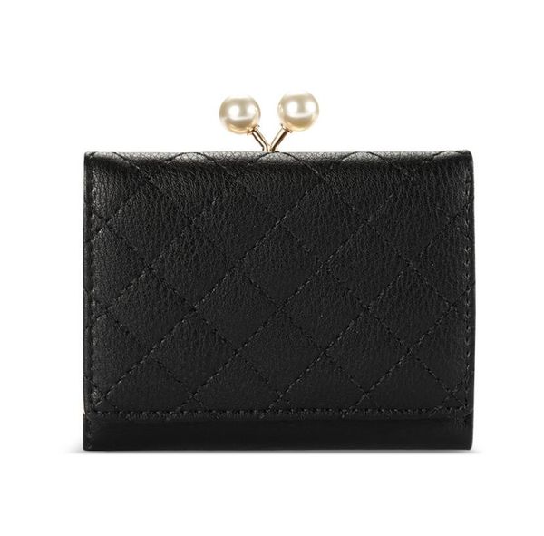 women's short rusty wire purse fashion pearl clip women's purse coin purses card holders, Red;black
women's short rusty wire purse fashion pearl clip women's purse coin purses card holders, Red;black