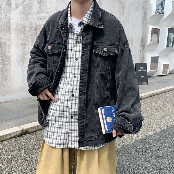 2021 autumn blue black men's fashion casual retro denim jackets mens streetwear hip-hop bomber jacket men m-3xl w1c3, Black;brown
2021 autumn blue black men's fashion casual retro denim jackets mens streetwear hip-hop bomber jacket men m-3xl w1c3, Black;brown