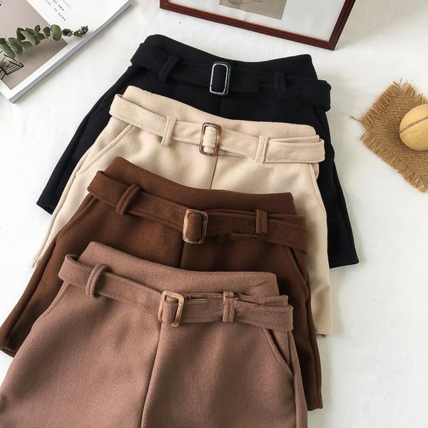women's shorts 4xl large size woolen loose autumn winter high waist female streetwear warm winde leg women q2126, White;black
women's shorts 4xl large size woolen loose autumn winter high waist female streetwear warm winde leg women q2126, White;black