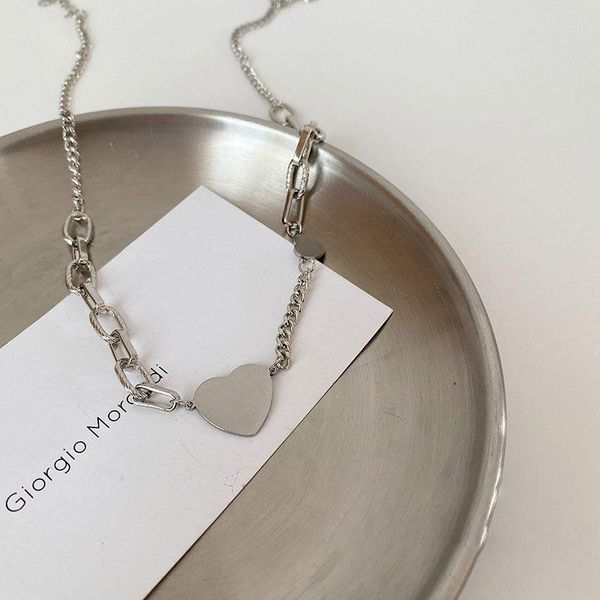 chains clavicle chain simple temperament valentine's day gift love stitching necklace commemorative accessories, Silver
chains clavicle chain simple temperament valentine's day gift love stitching necklace commemorative accessories, Silver