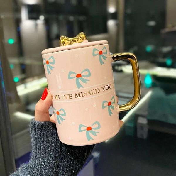 mugs ins style couple mug gold-plated bow cover kawaii milk breakfast student office home coffee cup spoon pink gift for girl
mugs ins style couple mug gold-plated bow cover kawaii milk breakfast student office home coffee cup spoon pink gift for girl