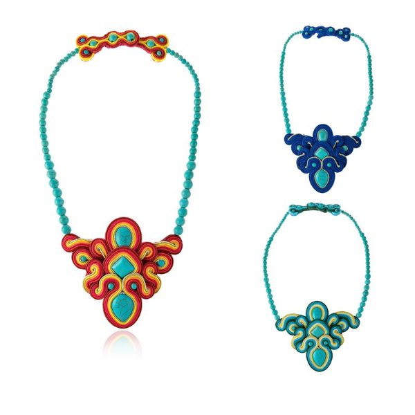 pendant necklaces soutache large necklace for women jewelry aesthetic handmade red green blue choker ethnic boho accessories 2021, Silver
pendant necklaces soutache large necklace for women jewelry aesthetic handmade red green blue choker ethnic boho accessories 2021, Silver
