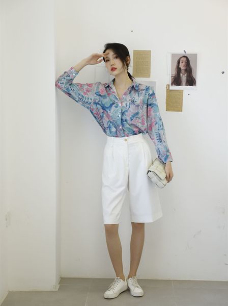 2021 new vintage colored drawing long sleeve blouse fall women and blouses button up loose korean shirt clothing 55v4, White
2021 new vintage colored drawing long sleeve blouse fall women and blouses button up loose korean shirt clothing 55v4, White