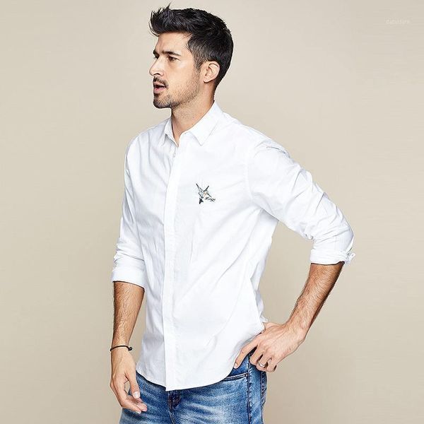 men's casual shirts autumn 100% cotton embroidery white shirt men dress slim fit long sleeve for male brand blouse, White;black
men's casual shirts autumn 100% cotton embroidery white shirt men dress slim fit long sleeve for male brand blouse, White;black