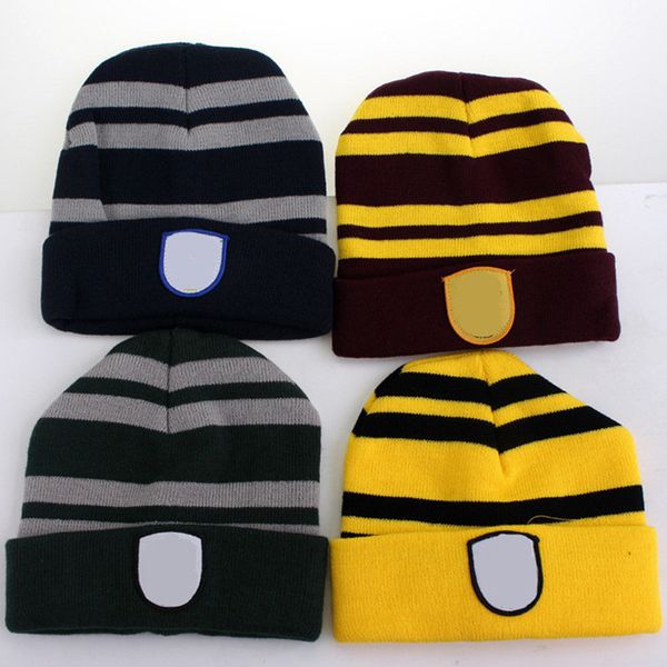 college style knitted hats striped beanies magic school badge designer crochet hat bonnet winter skull caps cosplay costume knit cap gifts, Yellow
college style knitted hats striped beanies magic school badge designer crochet hat bonnet winter skull caps cosplay costume knit cap gifts, Yellow